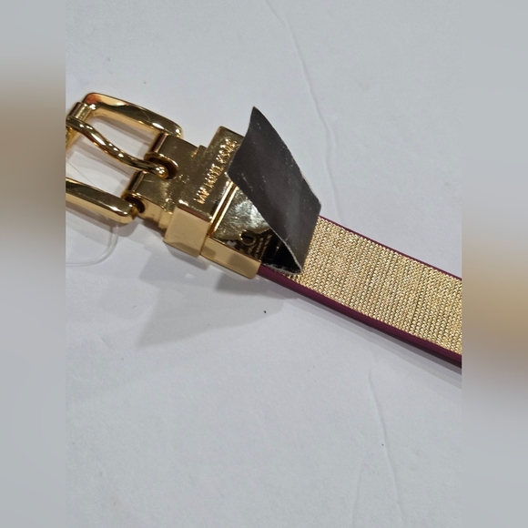 Michael Kors Reversible  Pink Belt with Gold Buckle Sz.S